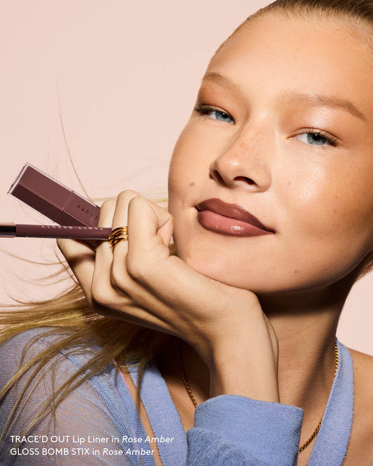 Trace'd Out Longwear Waterproof Pencil Lip Liner — Rose Amber