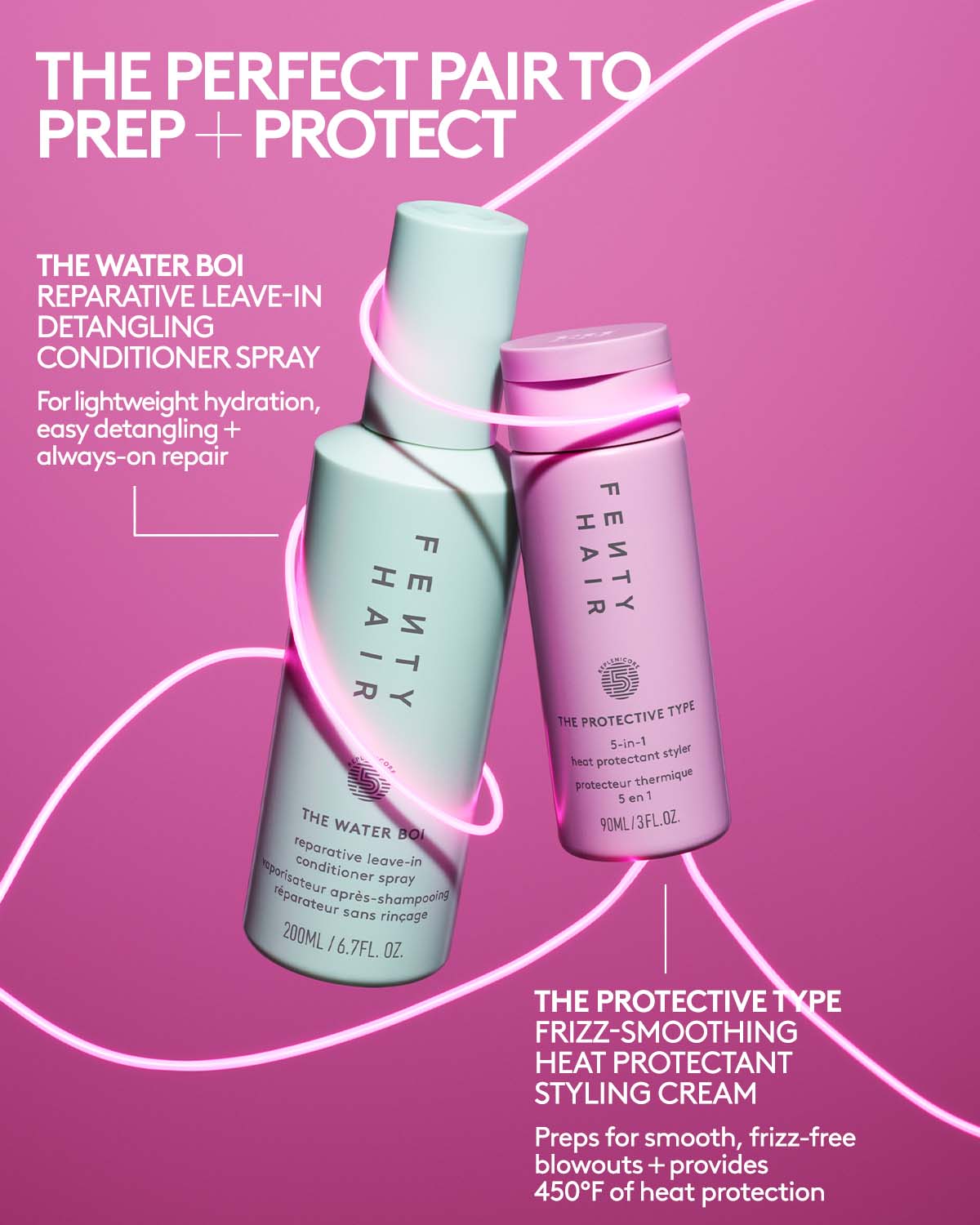 The Hydrated + Hot Ones Leave-in Conditioner + Heat Protectant Duo