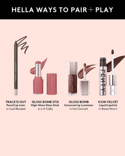 Trace'd Out Longwear Waterproof Pencil Lip Liner — Coal Blooded