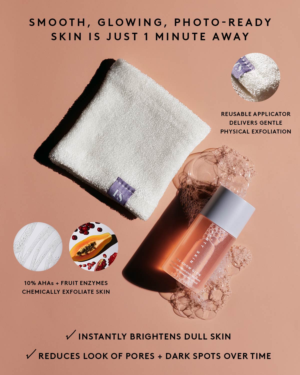 Pre-Show Glow Instant Retexturizing 10% AHA Treatment Refill